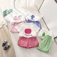 thumbnail image 4 of Toddler Girl Clothes Toddler Girls Dresses Outfits 1T 2T 3T 4T 5T 6T Toddler Girls Summer Clothes 5T Girls Sunflower Fly Sleeve T-shirt Denim Shorts 2PCs Set Dailywear, 4 of 4