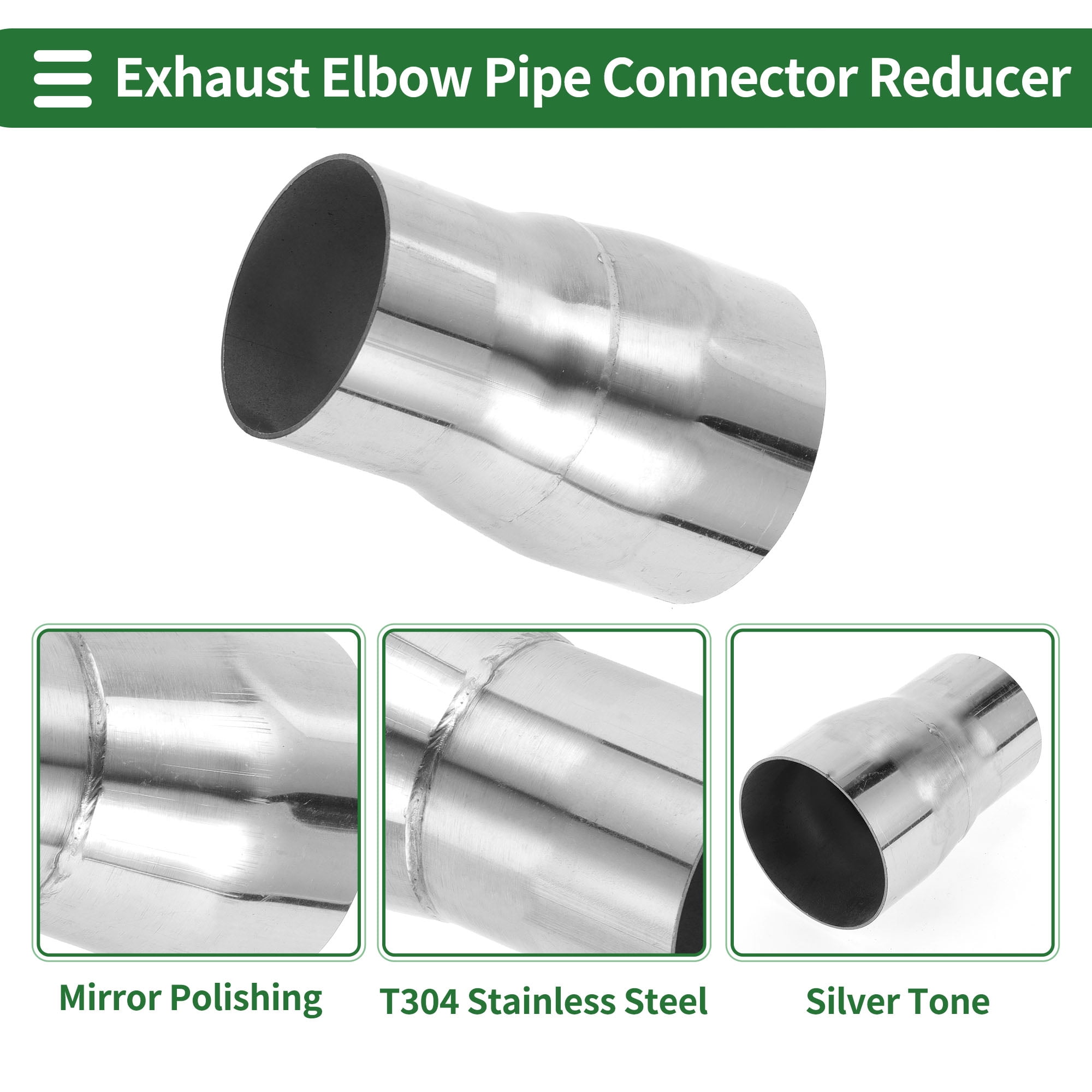 Unique Bargains Mandrel Exhaust Pipe Adapter Concentric Reducer 2.25" OD to 2.75" OD