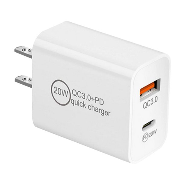 Adaptador de cargador rápido y eficiente de 20 W para EE. UU.: ¡Tus dispositivos en cualquier lugar con un diseño compacto y funciones avanzadas!