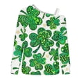thumbnail image 4 of Chemises à Manches Longues pour Femmes Mode Sweat-Shirt Imprimé Jour de St.Patrick Manches Longues Graphique Pull Tops, 4 of 5