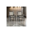 thumbnail image 6 of Benjara Mide 27 Inch Outdoor Dining Armchair Set of 2, Modern Beige and Black, 6 of 6