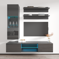 Fly H 33TV Wall Mounted Floating Modern Entertainment Center