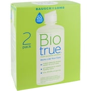 BioTrue Contact Lens Solution for Soft Contact Lenses, Multi-Purpose 10 oz, pack of 2