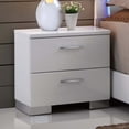 thumbnail image 2 of Chrome - Finished Leg Nightstand with 2 Drawers / Beautify Bedroom Space, 2 of 2