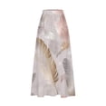 thumbnail image 4 of WXLWZYWL Women's Linen Maxi Skirt with Pockets - Floral Print Casual Elastic Waistband Flared Long Skirt 2024 Fall Fashion, 4 of 5
