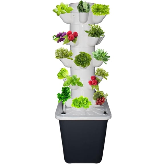 Hydroponics Growing System kit, 25 Pods Vertical Hydroponic Tower for Smart Indoor Home Gardening Lovers Hydroponic Germination Kit