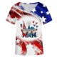 thumbnail image 4 of Camiseta de Manga Corta con Cuello en V Impresa para el Día Del Independiente, Camisetas con Cuello en V para las Mujeres, 4 of 4