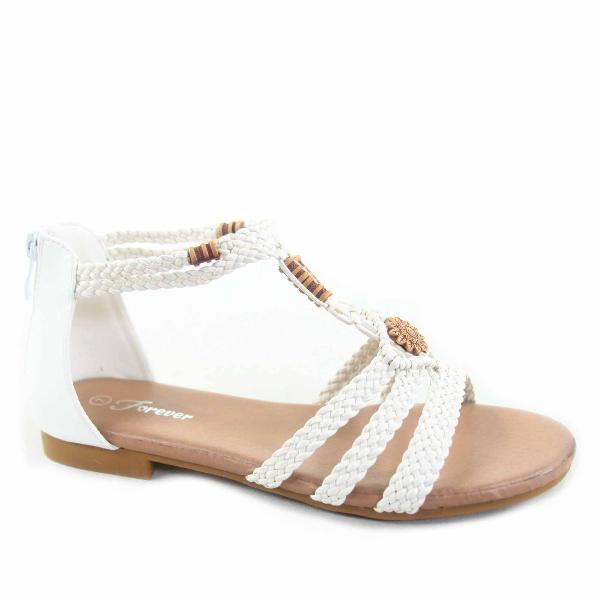 braided strap flat sandals
