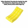 thumbnail image 3 of Yellow Simulated Chocolate Bar Squishy Toy with Slow Rising Foam, Single Piece, for Kids and Adults, Sensory Relaxation Squeeze Toy, 3 of 3