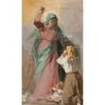 thumbnail image 2 of Kazimierz Alchimowicz 10x14 Black Ornate Wood Framed Double Matted Museum Art Print Titled: Virgin Mary Appearing Before a Peasant Woman, Study (1910), 2 of 5
