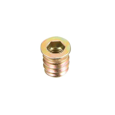 20 écrous D'insertion Filetés M6 X 13 Mm - Interface Douille Hexagonale, Acier Carbone, Neuf, Marque Zaplyte
