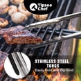 thumbnail image 3 of Tipsee Chef BBQ Tool Set - 4 Piece Grill Set - Barbeque Grilling Accessories: Spatula with Built-in Bottle Opener and Serrated Edge, BBQ Tongs, Fork & Brush, 3 of 7