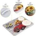 thumbnail image 4 of Sunflower Truck Spring Dish Drying Mats for Kitchen 16x18 inch Spring Summer Drying Pad Dish Mat Dish Drainer Mat For Kitchen Counter, 4 of 6