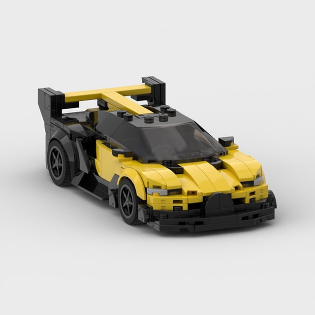 MOC Speed Series Bugatti Bolide Vision GT Hypercar Construcción Kit, Diseño de carrocería ancha de 8 Stud con cabina detallada para constructores avanzados y coleccionistas de coches deportivos