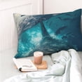thumbnail image 4 of Fotbe Airplane Shark Funda de Almohada Decorativa Estilo Occidental, Lujo en Algodón, Fundas para Almohadas King, Cojín Estampado para Decoración del Hogar-20"x30", 4 of 6