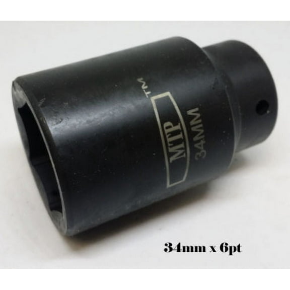 MTP ®  1/2" Drive, Deep Air Impact Socket CrV Heated Treated 6 Point Metric / SAE 30mm 32mm 34mm 35mm 36mm 38mm 1-1/4" and 1-1/2"