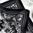 thumbnail image 4 of MYG Women Silk Scarf 90x90cm Luxury Print Large Hijab Shawl Bandanna Muffler Wrap, 4 of 7