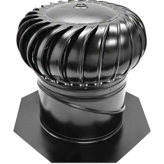 GAF Master Flow GIC12BL Internal Braced Rotary Turbine Ventilator, 12 in, Steel, Galvanized