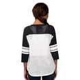 thumbnail image 2 of Women's-G-III 4Her by Carl Banks  Black Baltimore Ravens First Team 3/4-Sleeve Mesh T-Shirt, 2 of 2