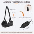 thumbnail image 2 of 1pcs, Hamac pour Pieds pour Voyage en Avion, Hamac pour Pieds d'Avion, Repose-Pieds Réglable, Gadgets de Voyage Essentiels pour Vol de Longue Durée.,Noir, 2 of 6
