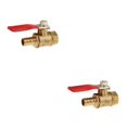 thumbnail image 2 of mmirethe Various Type Ball Valve Threaded Brass Ball Valve 12mm 8mm Red 2Set, 2 of 6