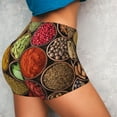 thumbnail image 4 of Wukai Spices And Herbs Print Pack Biker Shorts for Women Yoga Workout Gym Running Scrunch Active Shorts-Medium, 4 of 8