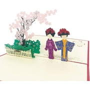 Japanese Kimono - Wow 3D Pop Up Greeting Card for All Occasions (Original - Copyrighted)