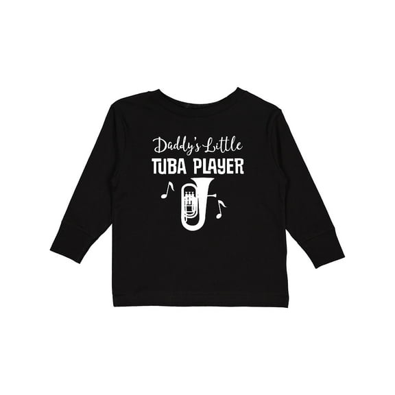 Inktastic Future Tuba Player (Daddys Little) Boys or Girls Long Sleeve Toddler T-Shirt