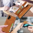 thumbnail image 6 of Galaxy Note 10 Plus Luxury PU Leather Case,Credit Card Holder,Cash Slots,Stand Function Soft TPU Back Wallet Case Flip Wrist Strap Multi-Function Case for Samsung Galaxy Note 10+ 6.8",Khaki, 6 of 16