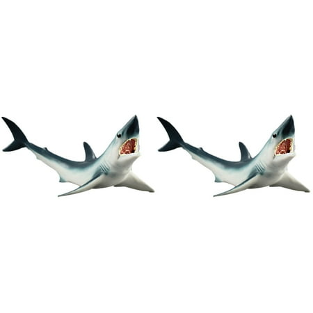 

2pcs High Simulation Mako Shark Animal Model Marine Organism Decoration for Children Playing