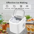 thumbnail image 2 of Ice Maker Countertop, Portable Ice Machine with Self-Cleaning, 26.5lbs/24Hrs, 9 Bullet Ice Cubes in 6 Mins, Ice Basket and Scoop, Ideal for Home, Kitchen, Bar, Camping, 2 of 12