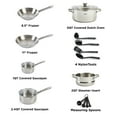 thumbnail image 3 of T-fal Cook & Strain Stainless Steel Cookware Set, 14 piece Set, 3 of 12