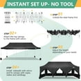 thumbnail image 4 of SANOPY 10' x 30' EZ Pop up Canopy Party Tent, Outdoor Event Instant Gazebo with 8 Removable Sidewalls for Camping Wedding Picnic, Black, 4 of 7