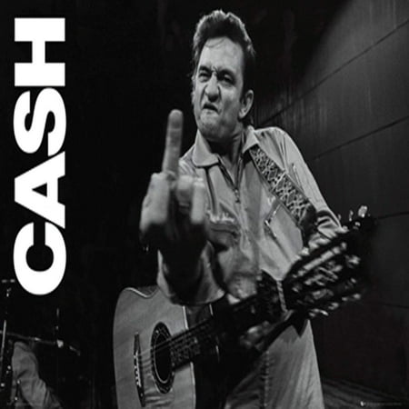 33412 Johnny Cash Decorative Poster, Country western music legend By