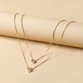 thumbnail image 3 of Joyería de estilo europeo y americano, colgante de gota de agua de amor de múltiples capas de aleación de moda, collar retro versátil, cadena de clavícula para mujer, 3 of 5