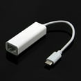 thumbnail image 4 of 2X USB-C vers Ethernet NIC Type-C vers RJ45 LAN Connecteur de Dongle Réseau, pour Adaptateur Réseau 3 vers, 2 x Connecteur Réseau, Blanc, 4 of 6