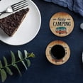thumbnail image 6 of FMSHPON Happy Camper Camping Set of 6 Round Coaster for Drinks, Absorbent Ceramic Stone Coasters Cup Mat with Cork Base for Home Kitchen Room Coffee Table Bar Decor, 6 of 6