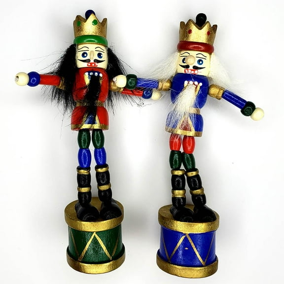 Push Puppet Nutcracker Ornament Assorted 5 inch