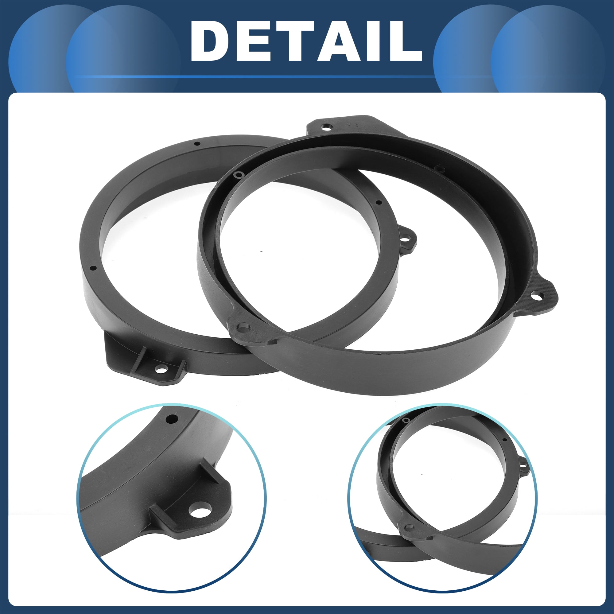 Unique Bargains Speaker Spacer Ring for 6.5 Inch for Subaru Impreza 2014-2020 ABS Black