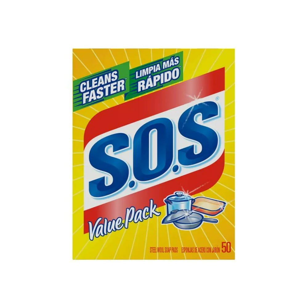 S.O.S. Steel Wool Soap Pads 50 per Box