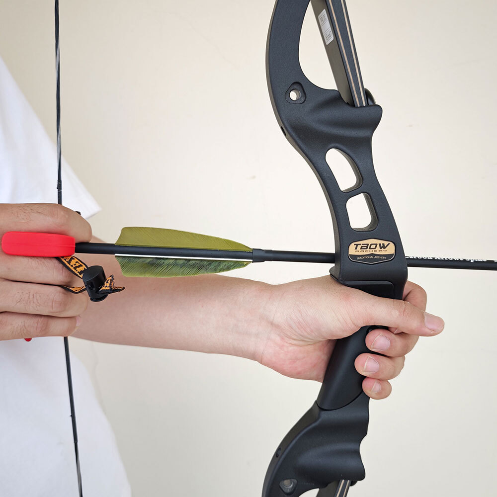 SHARROW 62" Archery Recurve Bow 25-60lb Bamboo F Interface Adults Outdoor Hunting Target