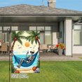 thumbnail image 3 of AMHNF Skeleton Relaxing on Hammock Linen Garden Flag for Spring Summer Home Outdoor Garden Yard Door Decor 12x18 inch, 3 of 5