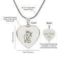 thumbnail image 3 of Couple King Queen Engraved Heart Necklace Stainless Steel or 18k Yellow Gold Finish 18-22" Chain, 3 of 15