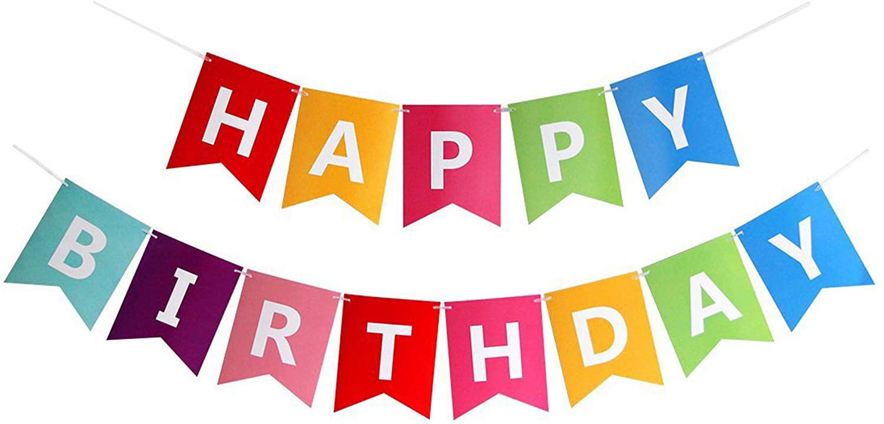 Banderines coloridos de feliz cumpleaños, 2 uds. Vhermosa ZJWJ123