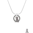 thumbnail image 2 of Delight Jewelry Antiqued Teddy Bear Gymnastics Mom Ring Charm Necklace, 18", 2 of 4