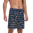 thumbnail image 2 of Kdxio Function Source Code Print Mens Shorts, Breathable Lounge Sleepwear Set with Elastic Waistband and Pockets-4X-Large, 2 of 6