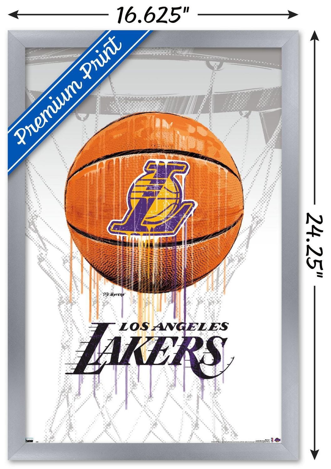 NBA Los Angeles Lakers - Drip Ball 20 Wall Poster