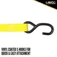 thumbnail image 4 of US Cargo Control, S Hook Ratchet Strap Tie Downs, 1 Inch Wide X 10 Foot Long, Yellow Ratchet Tie Down S Hook Straps, Dependable Utility Straps For Cargo Securement And More, 2 Pack, 4 of 5