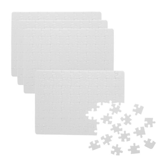 Pretyzoom White Blank Puzzle Pieces for Jigsaw Puzzle DIY Craft and Sublimation Transfer Use