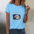 thumbnail image 2 of CAICJ98 Women's Shirt 250Th America Anniversary Casual Printed Crew Neck T-Shirt Faith Freedom 250 Years Womens Shirt (Sky Blue,XXL), 2 of 8